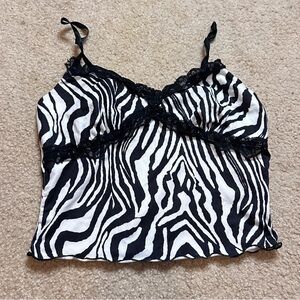 Black and White Zebra Camisole